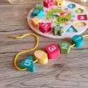 Horloge éducative en bois puzzle numérique 