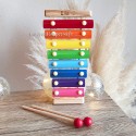 Xylophone enfant apprentissage musique personnalisé avec baleine et prénom Ella