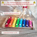 Xylophone bois et métal pour enfant personnalisé prénom