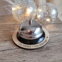 Cloche sonnette de comptoir hôtel réception argent