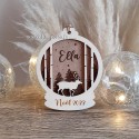 Boule de noel personnalisable en bois prénom