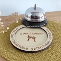 Cloche sonnette argent avec base personnalisée
