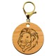 Porte-clés personnalisé Lion en bois