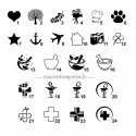 Pictogrammes et caducée pour le badge professionnel
