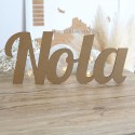 Prénom personnalisé en bois mural découpé Nola