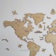 Carte du monde avec pays grand format réaliste murale bois personnalisé