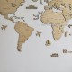 Map monde deco bois pays à personnaliser a coller au mur