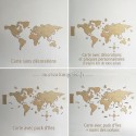 Option à choisir de la carte du monde design en bois décoration personnalisée