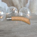 Couteau lame arrondie Opinel pliant n° 8 avec manche bois troué
