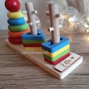 Jouet éducatif Montessori trieur pour enfant personnalisé prénom Ella