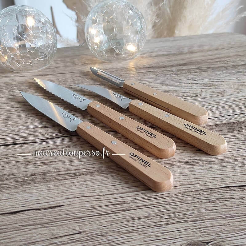 Coffret couteau cuisine Opinel pour cuisinier à graver