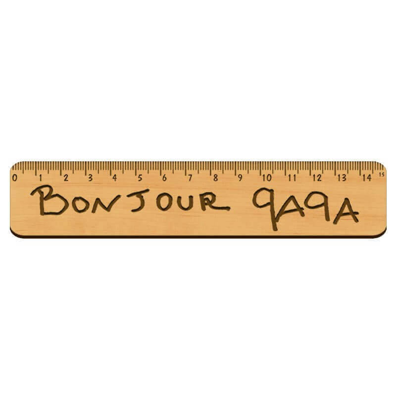 Règle personnalisée avec dessin enfant écriture en bois 