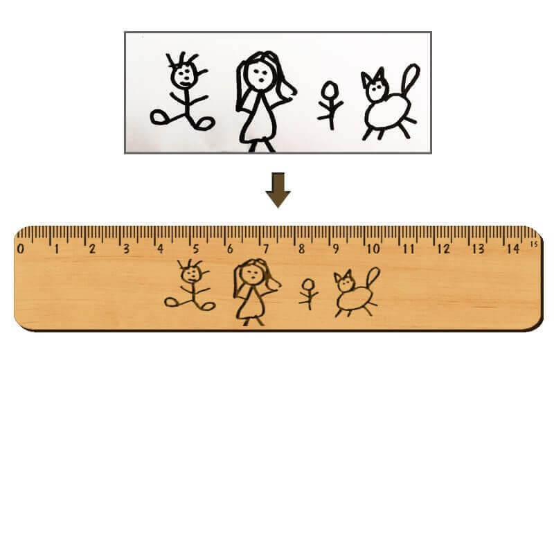 Règle personnalisé en bois fabrication Française