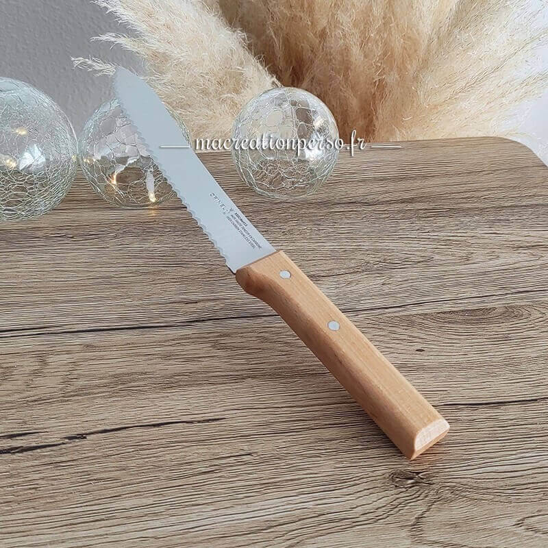 Couteau pour trancher le pain lame inox Opinel 116 manche bois