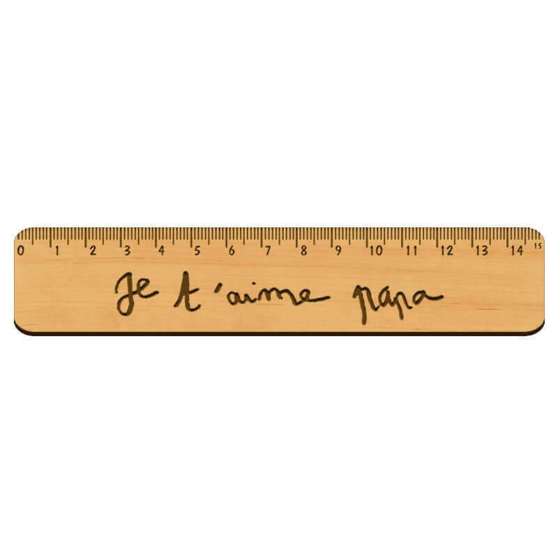 Règle en bois personnalisée avec dessin ou écriture