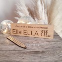 Plaque prénom puzzle chiffre et alphabet en bois méthode Montessori