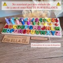 Puzzle lettres alphabet bois enfant 3 ans