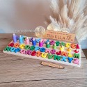 Puzzle lettres chiffres montessori bois enfant