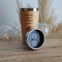 Thermos isotherme alimentaire bambou personnalisé avec gravure laser