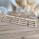 Porte médaille gym personnalisé prénom Ava en bois