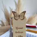 Marque page forme de papillon personnalisé prénom Alba en bois