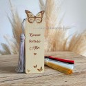 Marque page papillon personnalisé original en bois