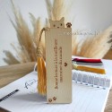 Marque page chat original en bois personnalisé avec pompom