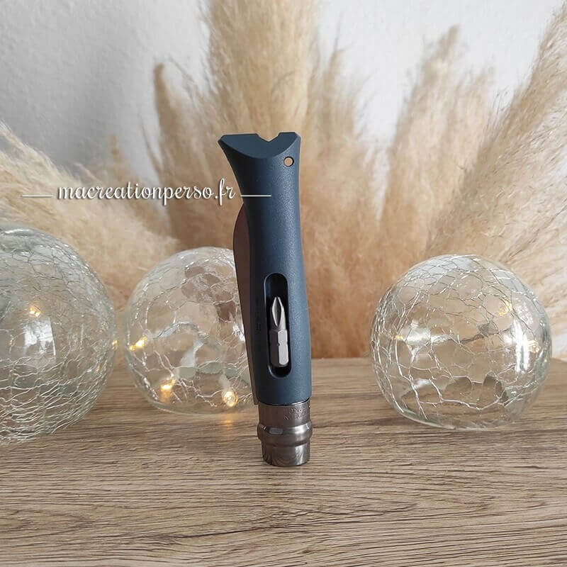 Couteau pour bricolage Opinel n 9 gris à personnaliser