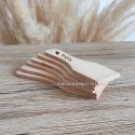 Petite spatule bois raclette personnalisée gravé Papa coeur