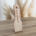 Spatule pour raclette bois personnalisée pictogramme arbre texte