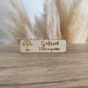 Badge personnalisé naturopathe professionnel en bois arbre