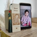 Impression photo marque page bois personnalisé laser enfant