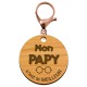 Porte-clé cadeau PAPY personnalisable en bois "Mon PAPY c'est le meilleur" - macreationperso