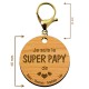 Dimensions du porte-clefs Super PAPY personnalisé en bois "Je suis le SUPER PAPY de..." - macreationperso