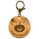 Porte-clé Halloween personnalisé en bois "Joyeux Halloween" mousqueton bronze