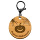 Porte-clé Halloween personnalisé en bois "Joyeux Halloween" mousqueton noir