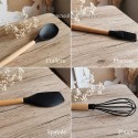 Spatule silicone bois cuisine ustensiles personnalisés