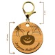 Dimensions porte-clé Halloween personnalisé en bois "Joyeux Halloween"