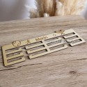 Porte médaille personnalisé tennis en bois gravé