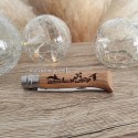Couteau manche lapin lièvre personnalisé N°08 manche bois 