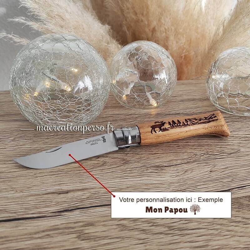 Opinel gravé numéro N°08 cerf 