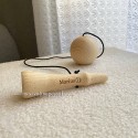 Jeu de bilboquet bois gravé Marius dessin balle tennis