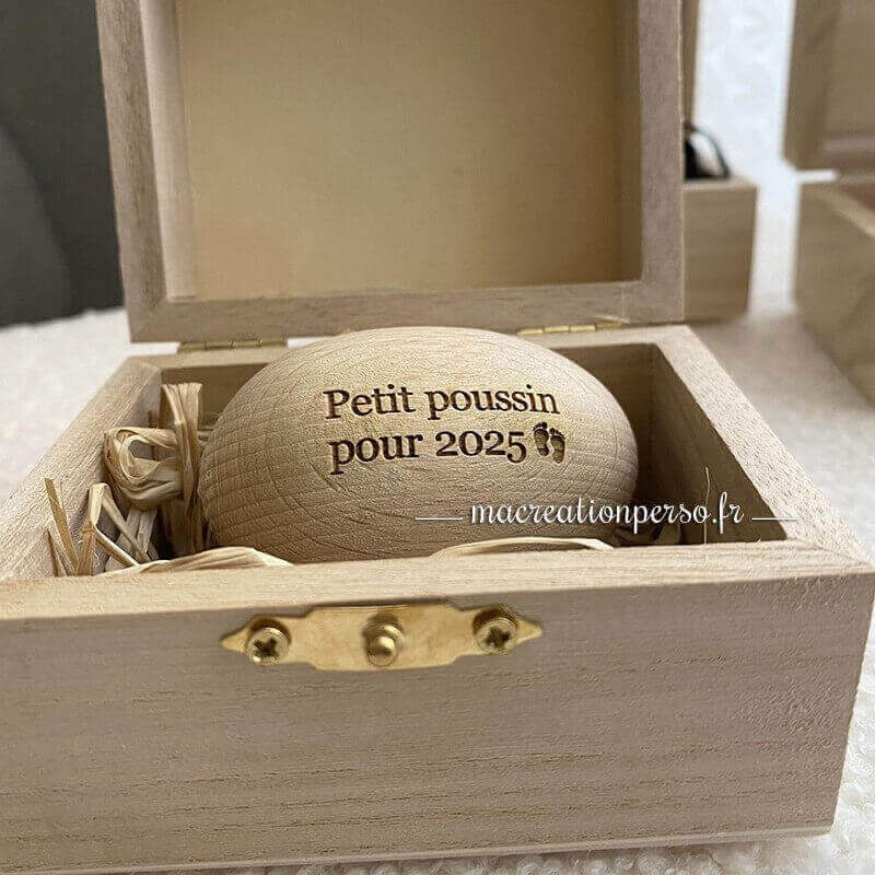 œuf en bois annonce grossesse 