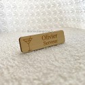 Badge serveur avec prénom Olivier 