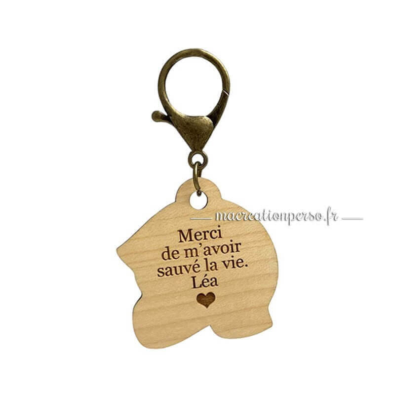 Cadeau pour pompier personnalisé porte-clés