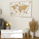 Mappemonde murale bois en Français