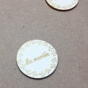 Marque place mariage personnalisé rond en bois
