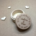 Boite alliance mariage bois personnalisable