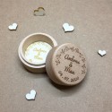 Boite Alliances mariage personnalisé en bois