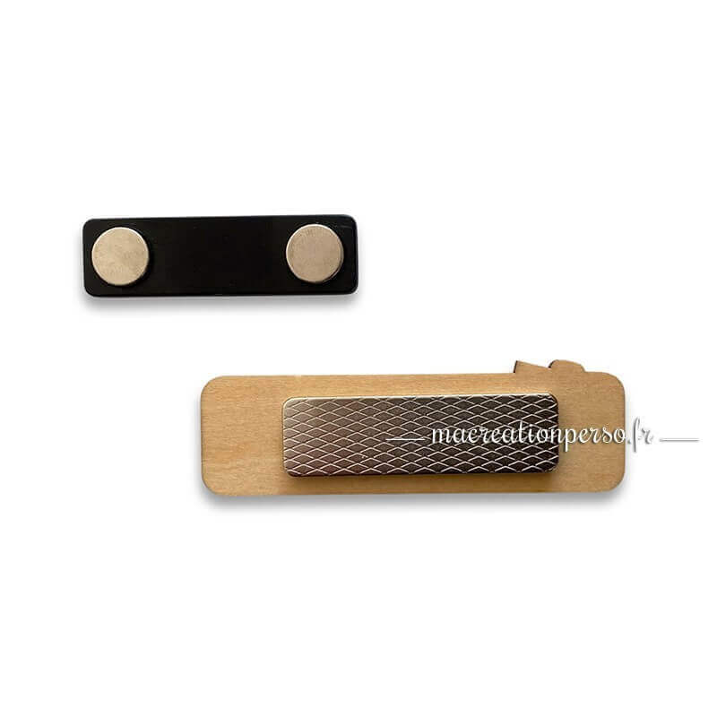 Fixation magnétique puissante du badge responsable commercial – Confort et maintien sans abîmer les vêtements.
